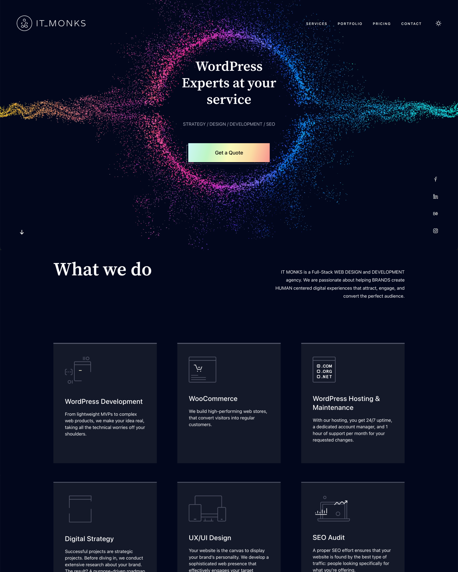 IT Monks website before redesign