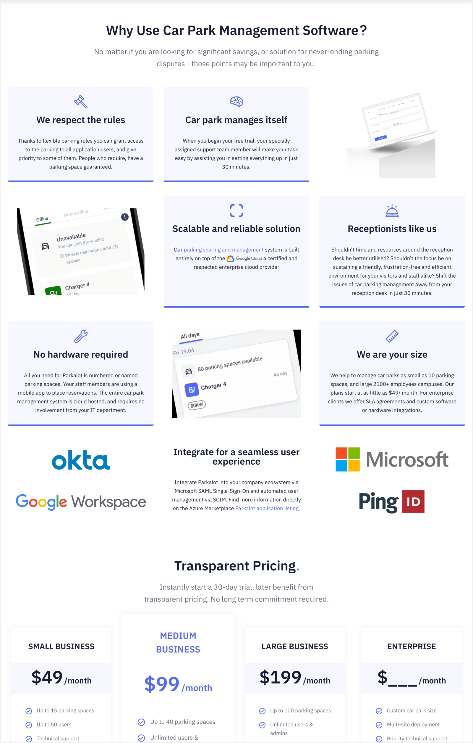 Parkalot role and contributions section