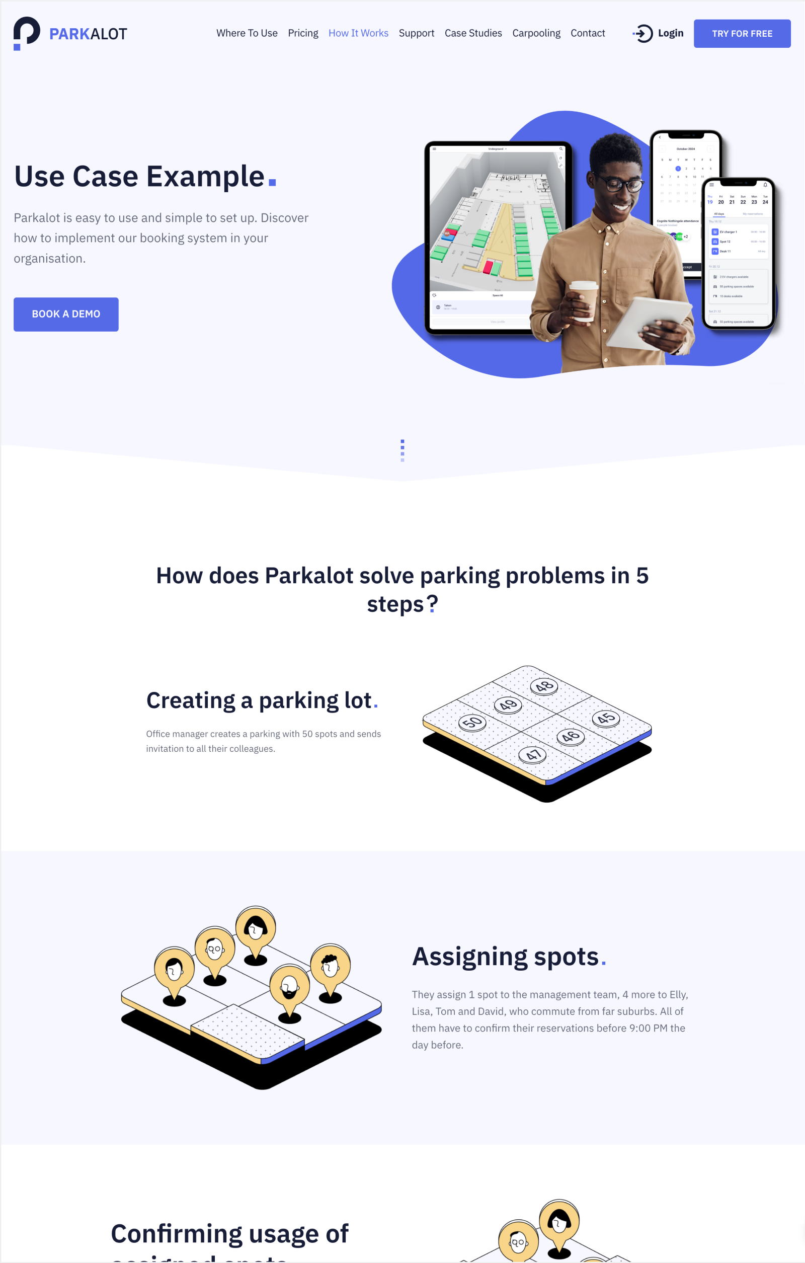 Parkalot process showcase